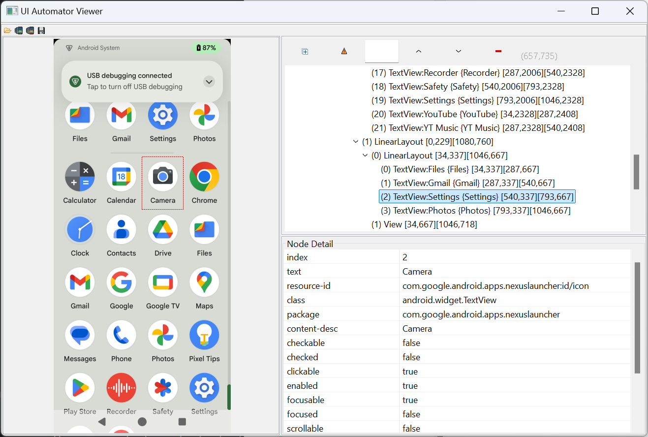 UI Automator Viewer